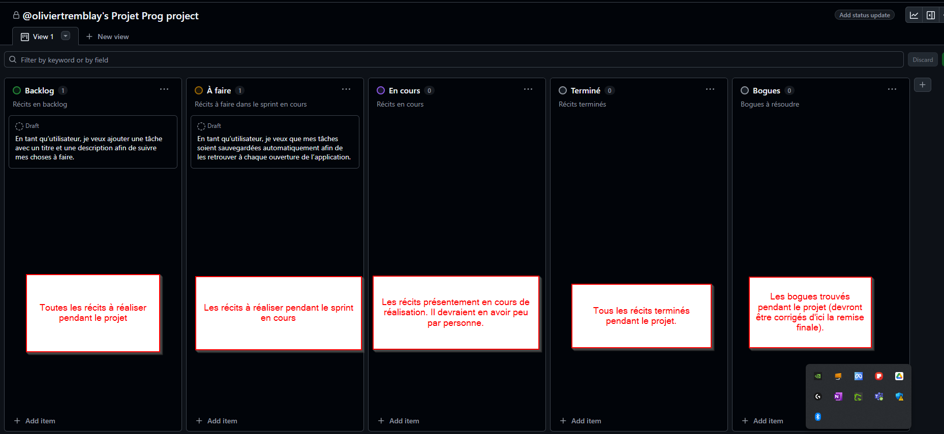 Guide – Utiliser GitHub Projects (Board) | 420-08C-FX